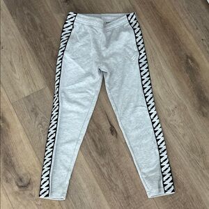 Superdry Gray Joggers with Black and White Side Stripes